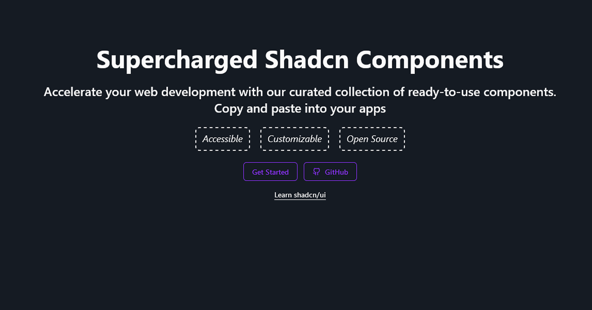 Supercharged Shadcn Component 