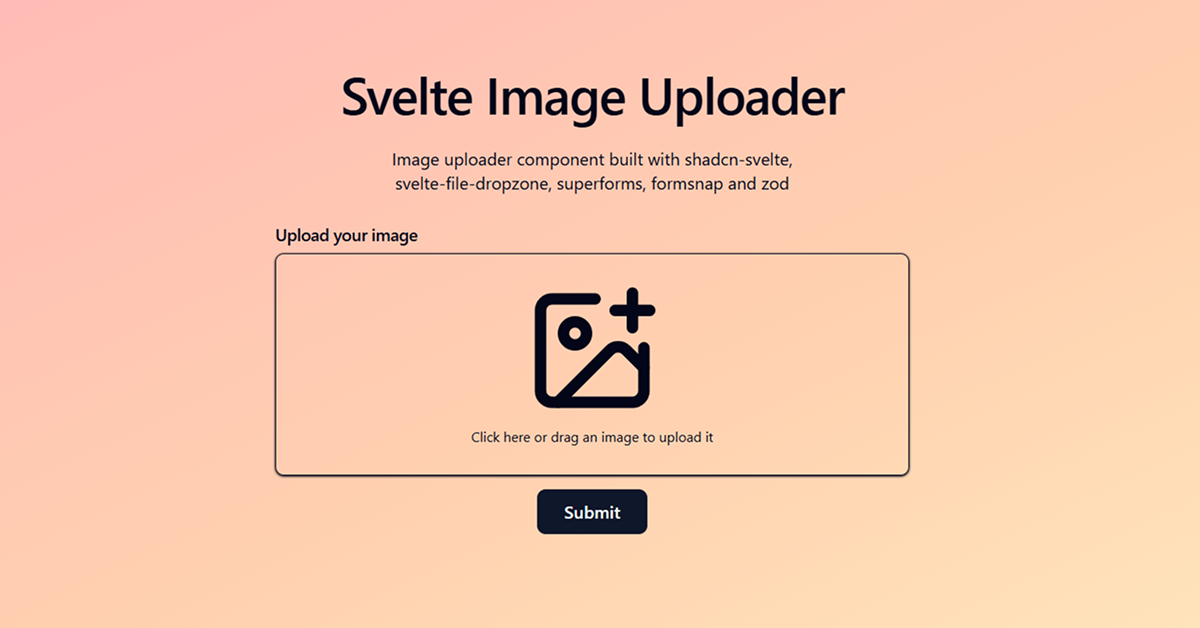 Svelte Image Uploader