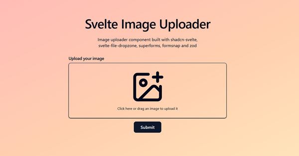 Svelte Image Uploader
