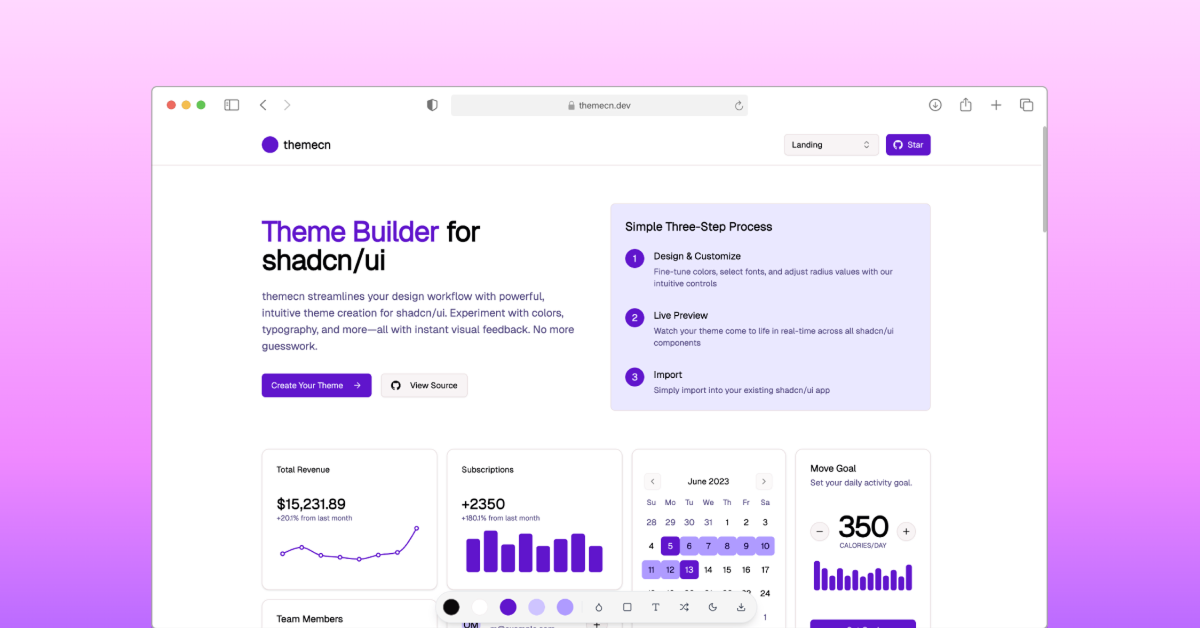 themecn - Theme Builder for shadcn/ui