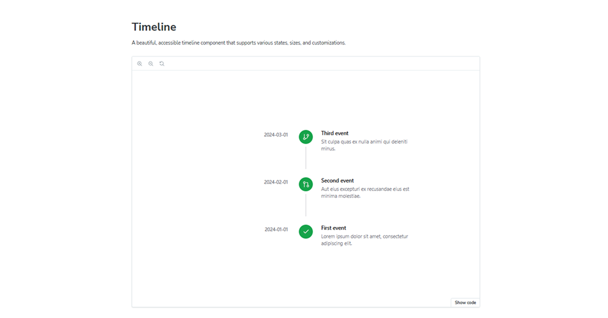 Shadcn Timeline Component