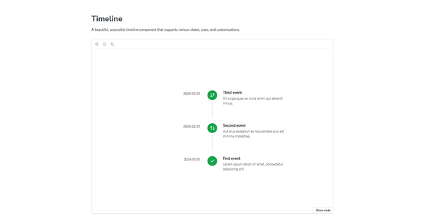 Shadcn Timeline Component