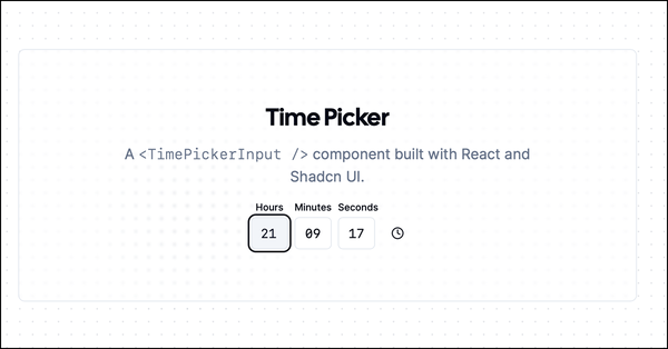 TimePicker 