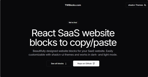 TWBlocks - SaaS website blocks
